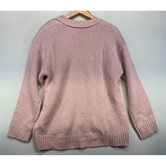 J.Crew Womens Knit Sweater Button Shoulder Small Pink Wool & Alpaca Blend - Picture 10 of 12